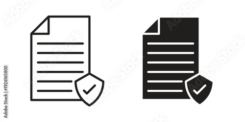 Security policy icon vector illustrations. vector glyph flat icons