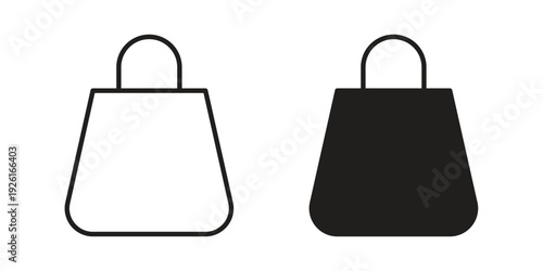Shopping bag icon vector illustrations. vector glyph flat icons
