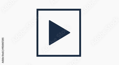 Free Download Play Icon – Minimalist Dark Square Media Symbol - GFXLoad