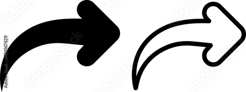 Black and white arrows pointing right in modern design