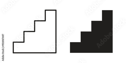 Stairs icon vector illustrations. vector glyph flat icons