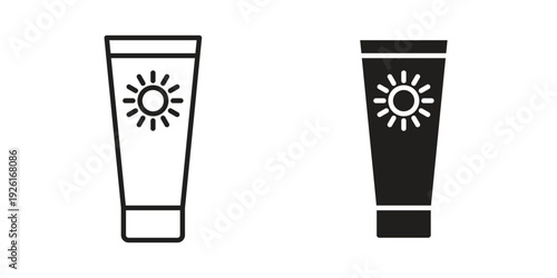 Sunscreen icon vector illustrations. vector glyph flat icons