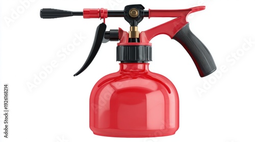 Wallpaper Mural Red spray bottle with black handle and nozzle for cleaning tasks. Torontodigital.ca