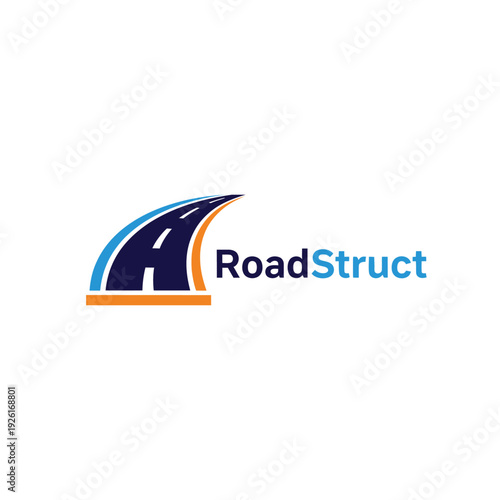 Modern asphalt road silhouette logo for civil engineering contractor and structural transport infrastructure RoadStruct Free Download Modern asphalt road silhouette logo for civil engineering contractor and structural transport infrastructure RoadStruct - GFXLoad