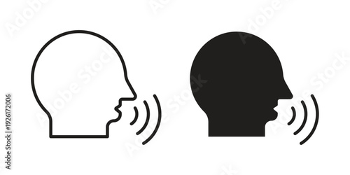 Voice recognition icon vector illustrations. vector glyph flat icons