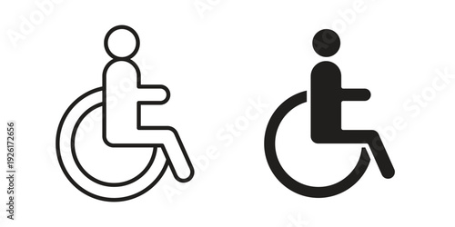Wheelchair icon vector illustrations. vector glyph flat icons