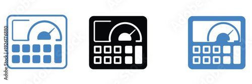 BMI Icon Set Multiple Style Collection, Line Art and Flat Vector Graphics Featuring Body Mass Index