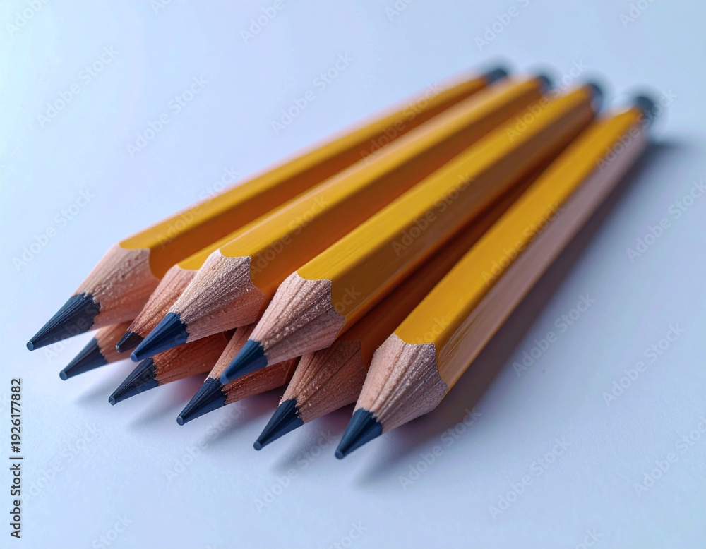 Obraz premium pencil, graphite pencil, writing tool, exam prep, school supplies, back to school, essential item, eraser tip, student essentials, HB pencil, classroom item, daily writing, academic tool, simple desig