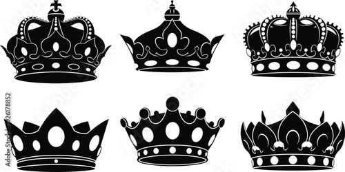 Collection of six distinctive crowns