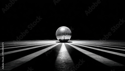 Wallpaper Mural Mysterious Sphere Illuminated by Dramatic Light Rays in Darkness. Torontodigital.ca