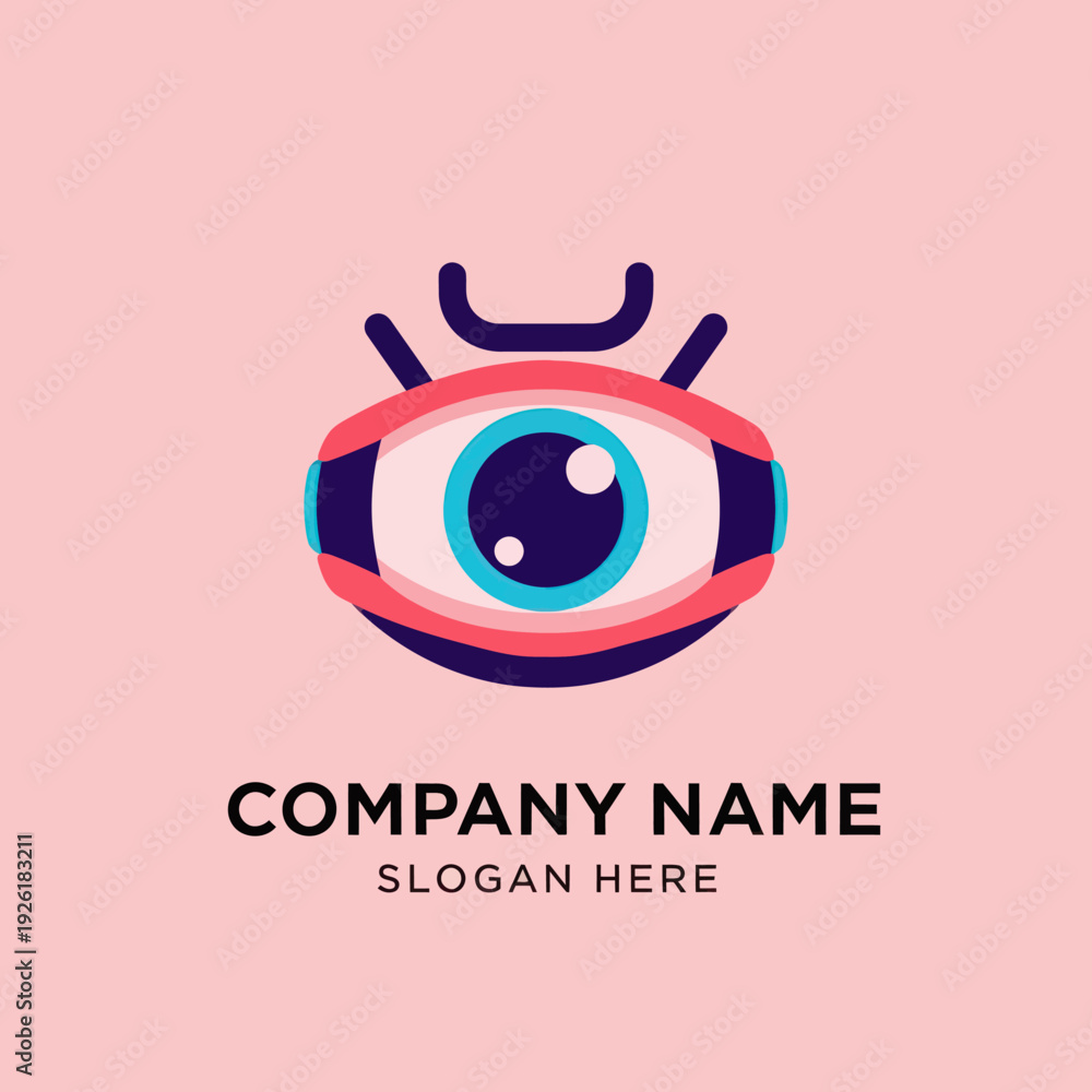 Obraz premium Eye Logo Design Template with Iris.