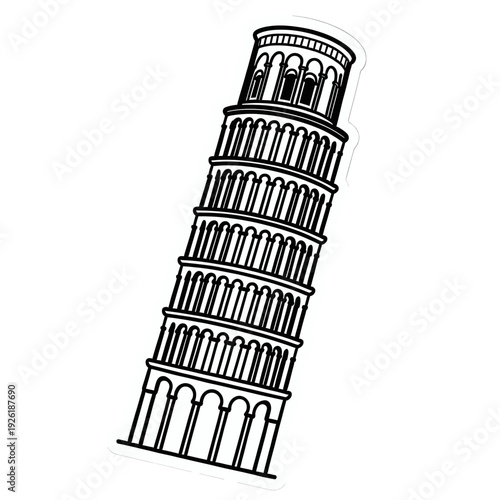 Leaning Tower Of Pisa Vector Icon