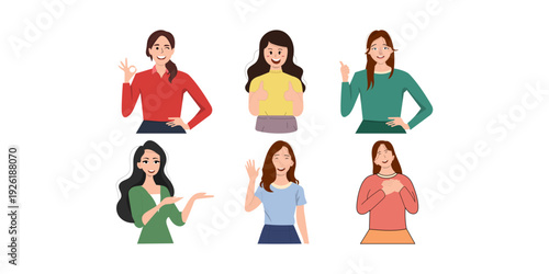 Illustration of Woman Smiling