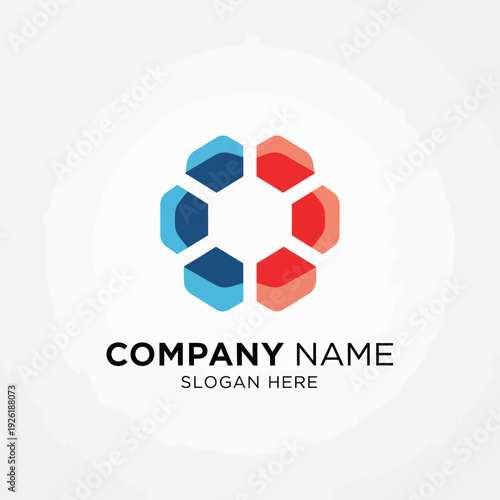 Free Download Colorful Hexagon Logo Design Template. - GFXLoad