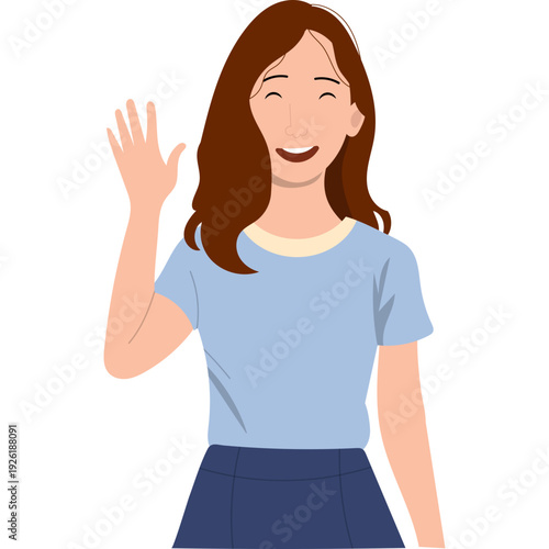 Illustration of Woman Smiling