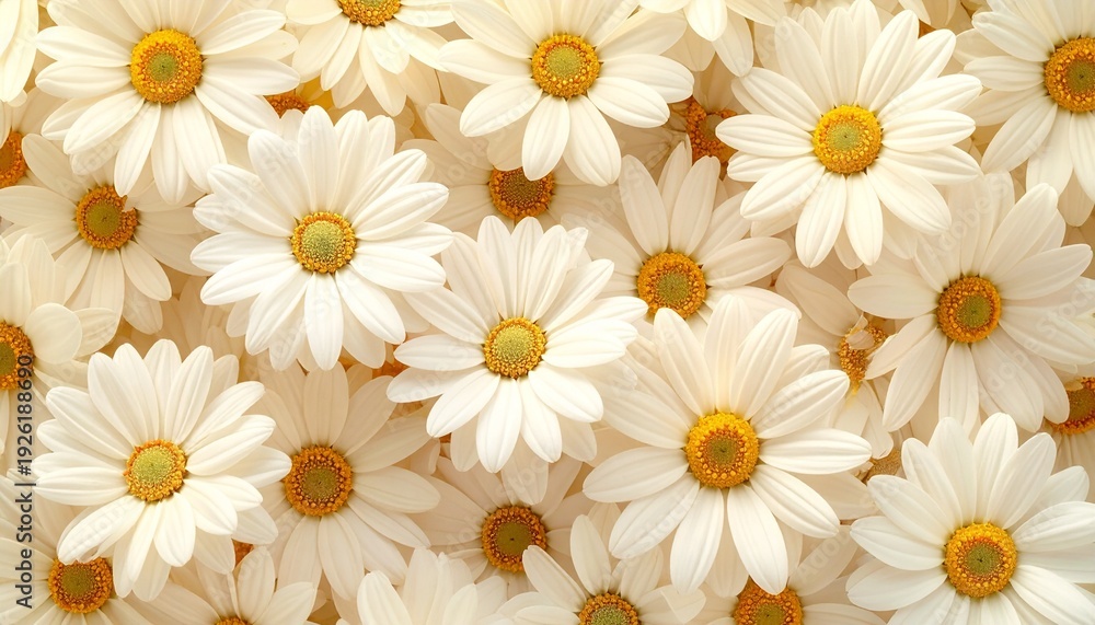 Fototapeta premium White daisies filling the frame