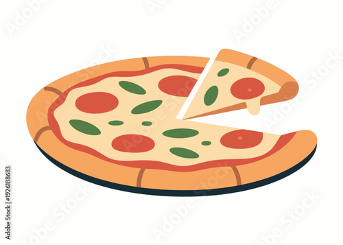 Pizza Food Illustration Creative Design Template 