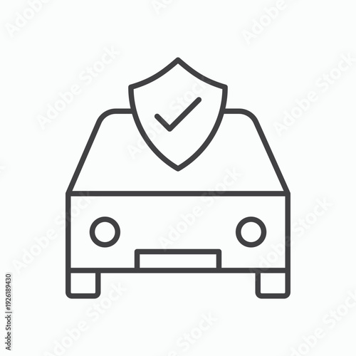 Auto insurance icon design element isolated on white for web