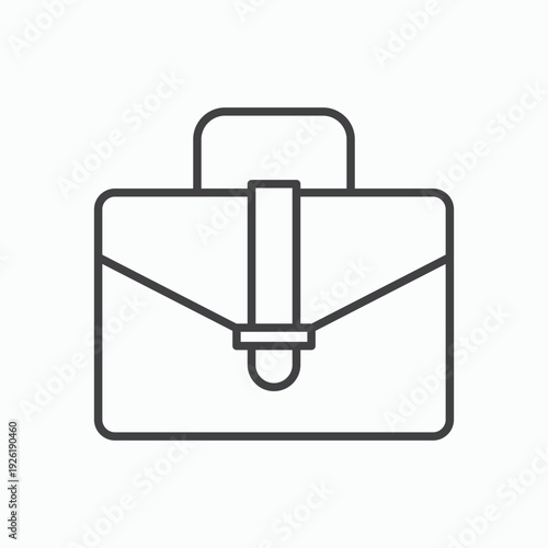 Briefcase icon design element isolated on white for web