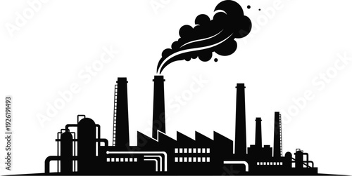 Industrial Factory Plant for Global Manufacturing to Address Production and Environmental Impact.