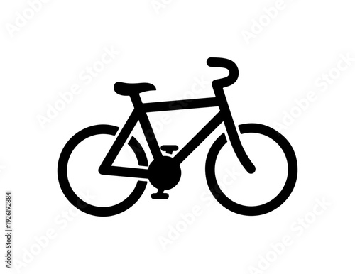 Modern bicycle silhouette icon for cycling enthusiasts