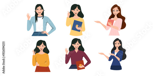 Illustration of Woman Smiling