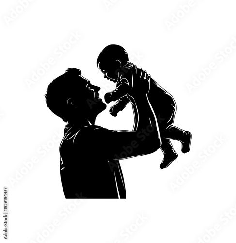 Father Playfully Tossing His Child