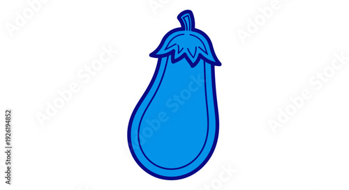 Blue Eggplant Vegetable Illustration.