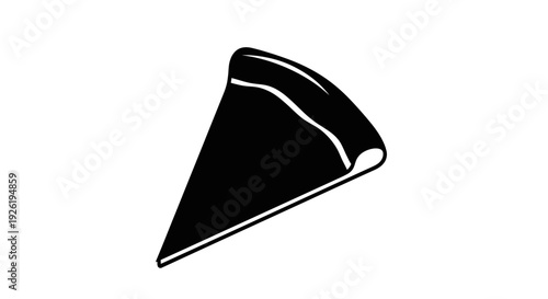 Slice of pizza with crust.