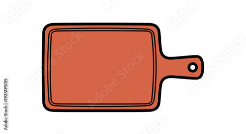 Red cutting board kitchen tool.