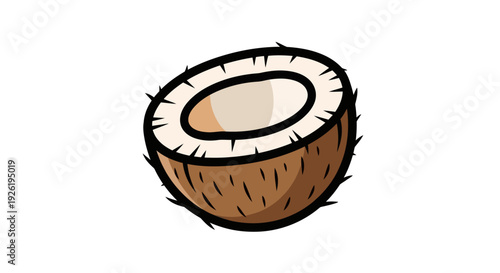 Coconut Half Shell Fruit.