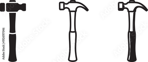 Hammer tool construction symbol repair hardware symbol building tool carpentry hammer tool