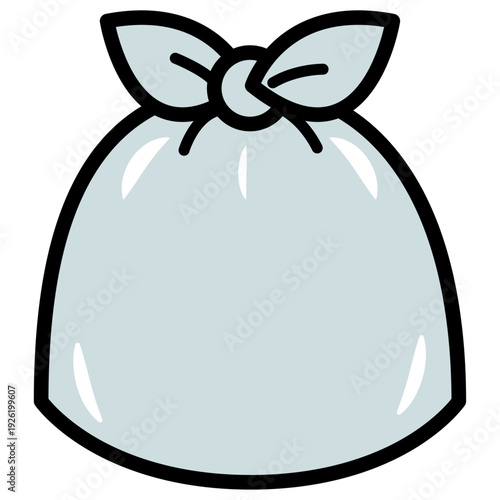 透明なゴミ袋のイラスト