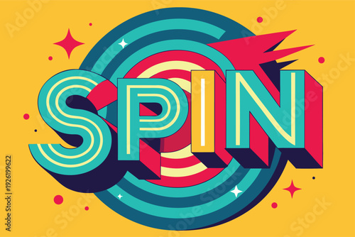 Vibrant spinning target with bold colorful design and dynamic motion