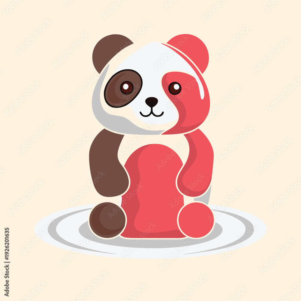 Fototapeta premium Cute Red Panda Sitting