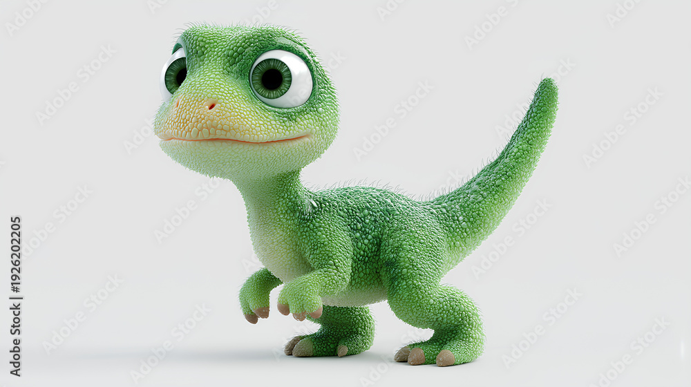 Fototapeta premium cute animals and attractive colors on a plain background