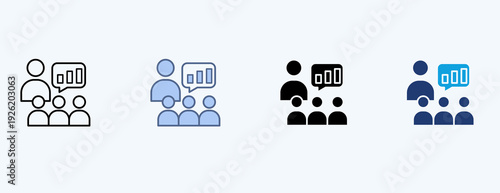 Staff Training Multiple Icon Illustration Vector