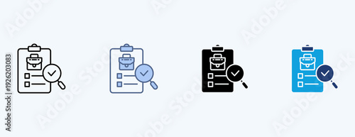 Job Evaluation Multiple Icon Illustration Vector