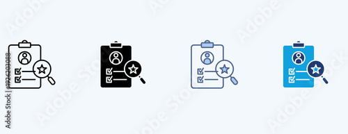 Performance Review Multiple Icon Illustration Vector
