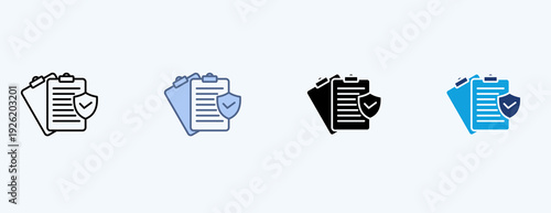 Policy Development Multiple Icon Illustration Vector