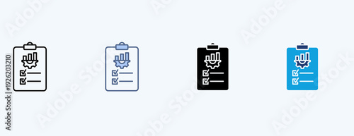 Performance Management Multiple Icon Illustration Vector