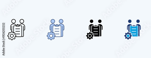 Workforce Planning Multiple Icon Illustration Vector