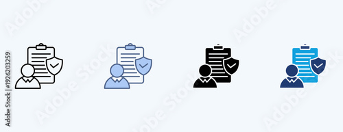 Hr Compliance Multiple Icon Illustration Vector