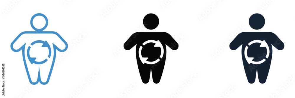 Obraz premium Metabolic Syndrome Icon Set Multiple Style Collection, Comprehensive Vector Pack of Health Risk Factors