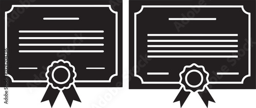 Two elegant certificates with ribbons and seals, signifying achievement, recognition, and official documentation.