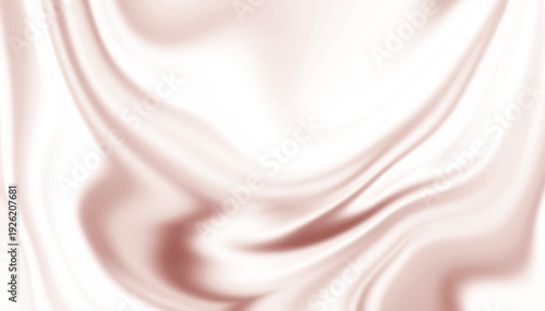 Soft rose gold satin fabric with flowing folds texture