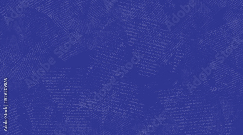 Faded blue textured background with abstract text patterns and scattered dots