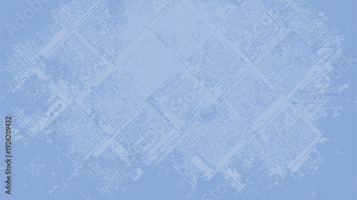 Faded blue textured background with distressed newspaper print overlay grunge