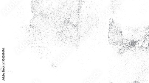 Gray speckled texture on white background with irregular shapes and scattered dots