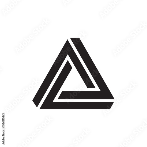 Impossible Triangle Optical Illusion Icon